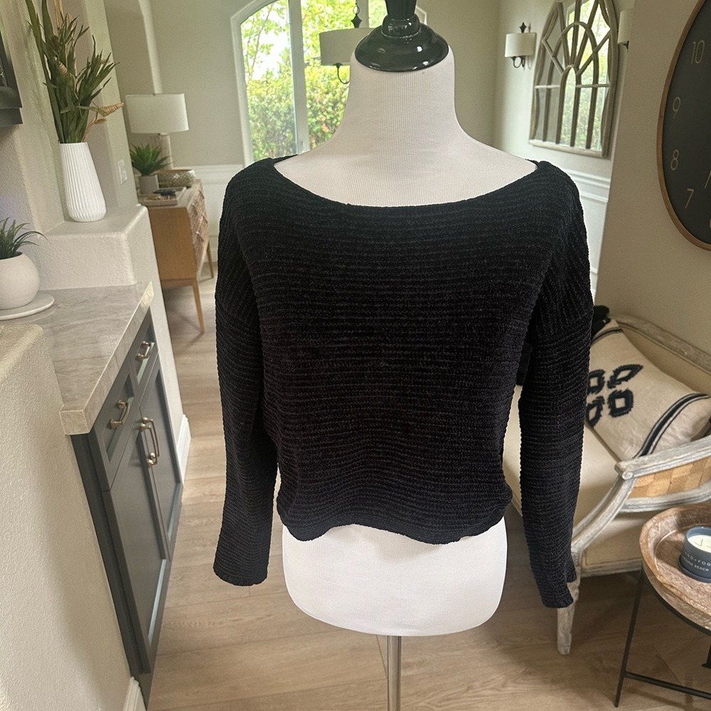Garage Charcoal Knit Top